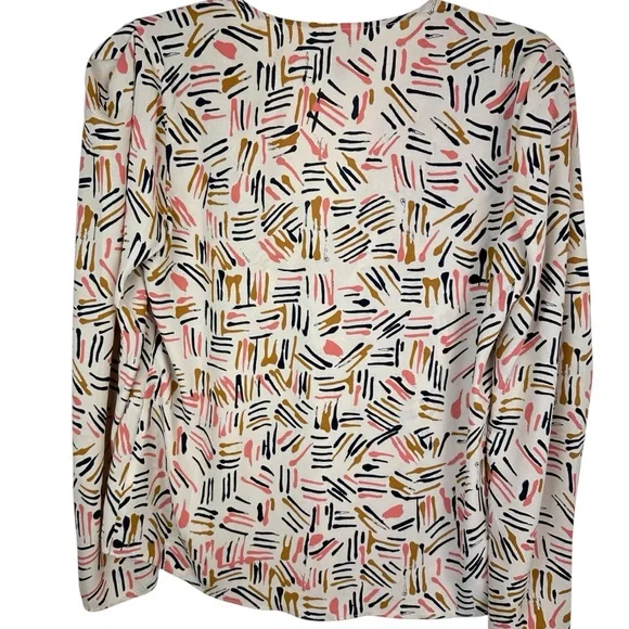 CAbi Marnie Abstract Print Popover Blouse Sz S - Picture 3 of 13